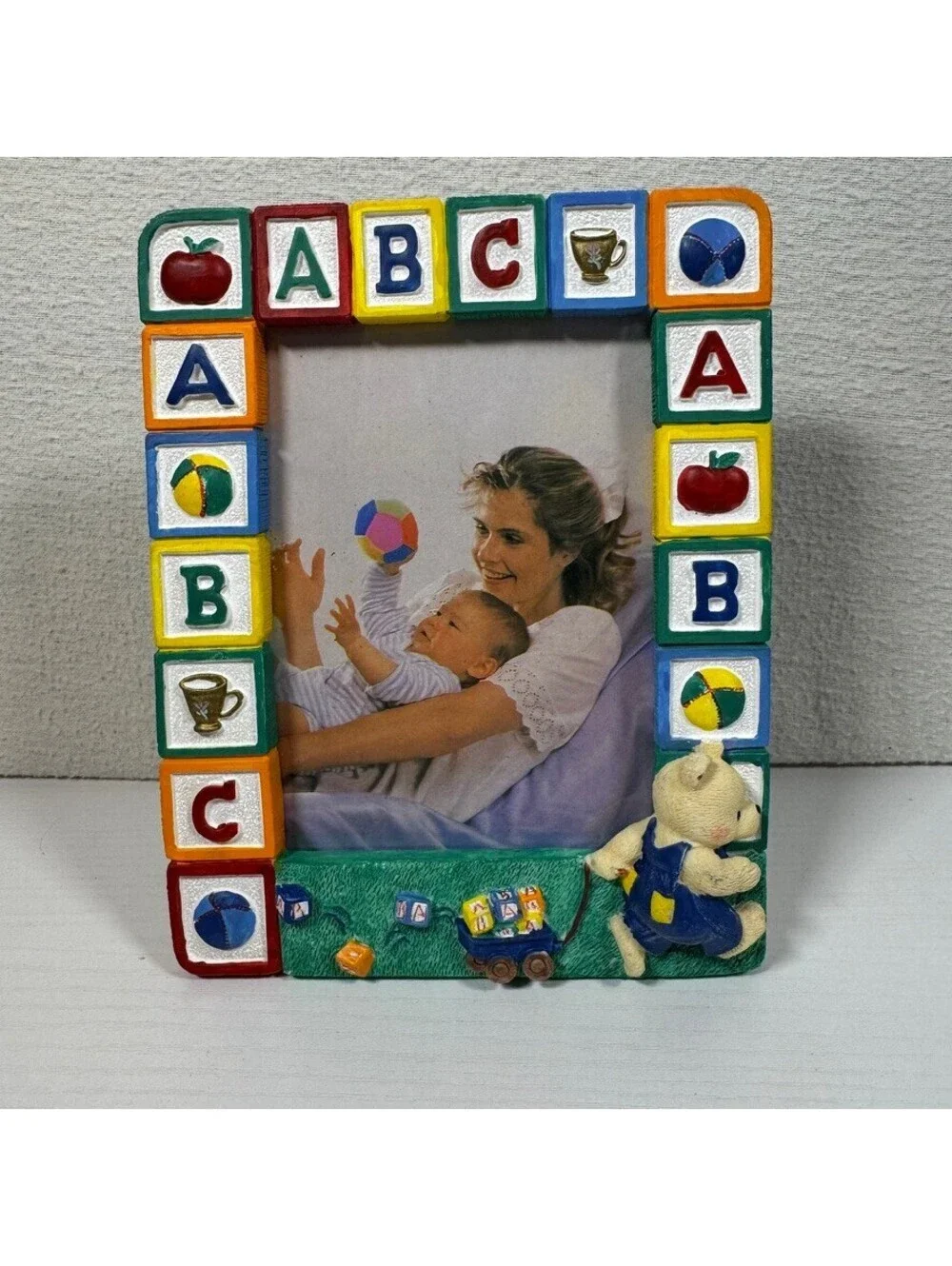 Vintage Children's Alphabet Block Themed Photo Frame 4x6